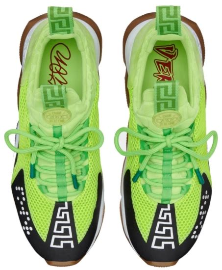 Versace Neon Green 'Cross Chainer' Sneakers 